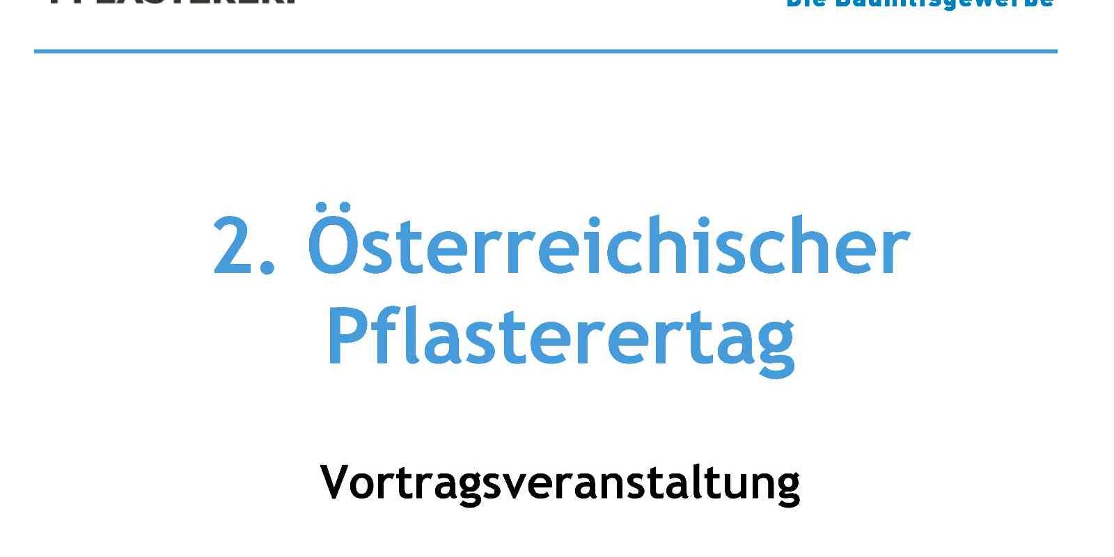 52. Pflasterertag